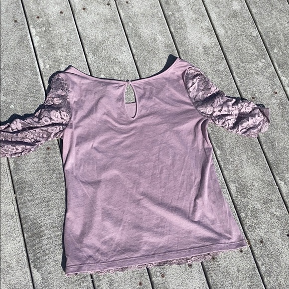 ❄️ Purple Half Sleeve Lace Blouse - Picture 4 of 6